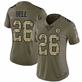 Women Nike Steelers 26 Le'Veon Bell Olive Camo Salute To Service Limited Jersey Dzhi,baseball caps,new era cap wholesale,wholesale hats
